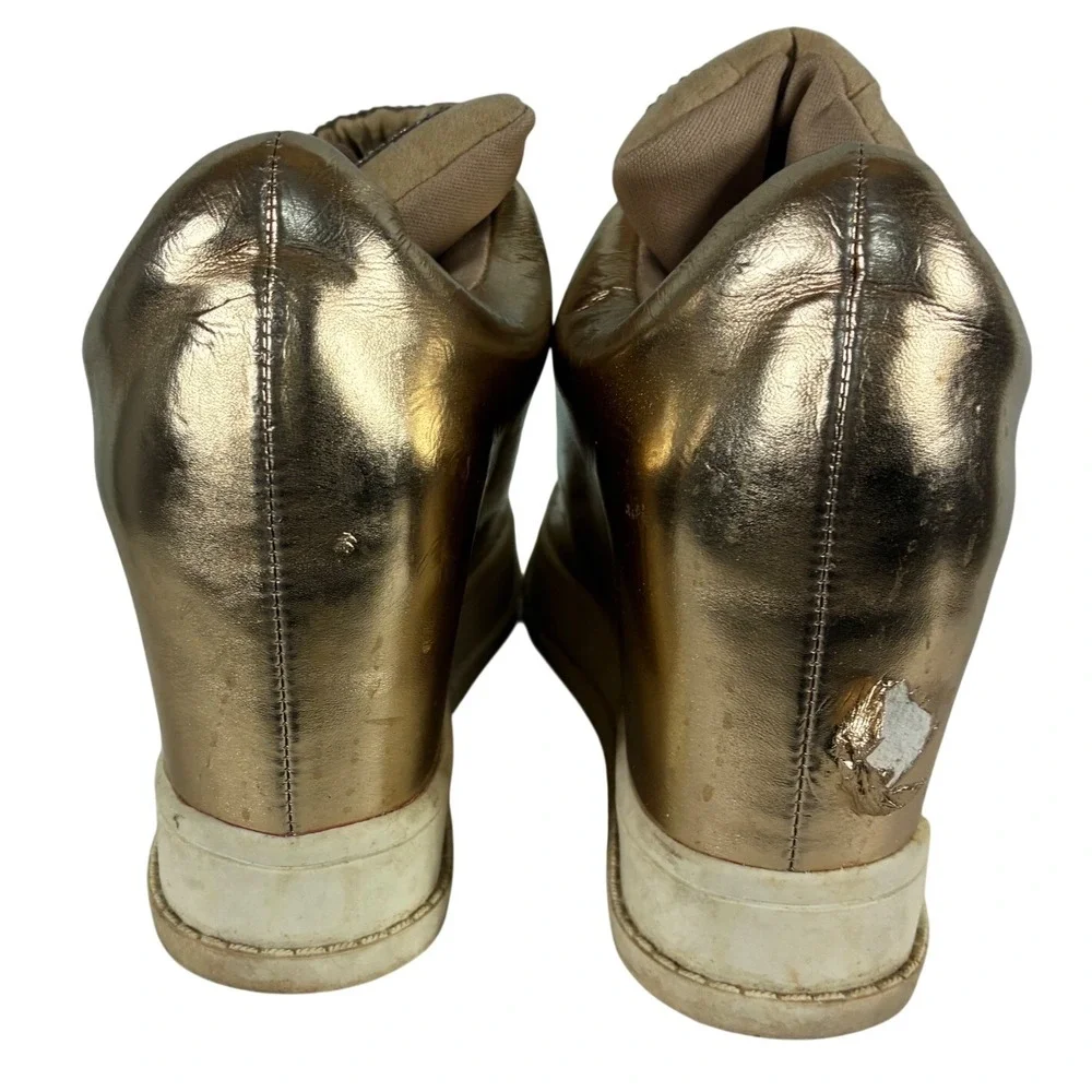 Mojo Moxy Metallic Wedge Sneakers Bundle Gold Silver Rhinestone Skulls Womens 7M